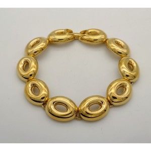 Gold Tone Bracelet Oval Links
